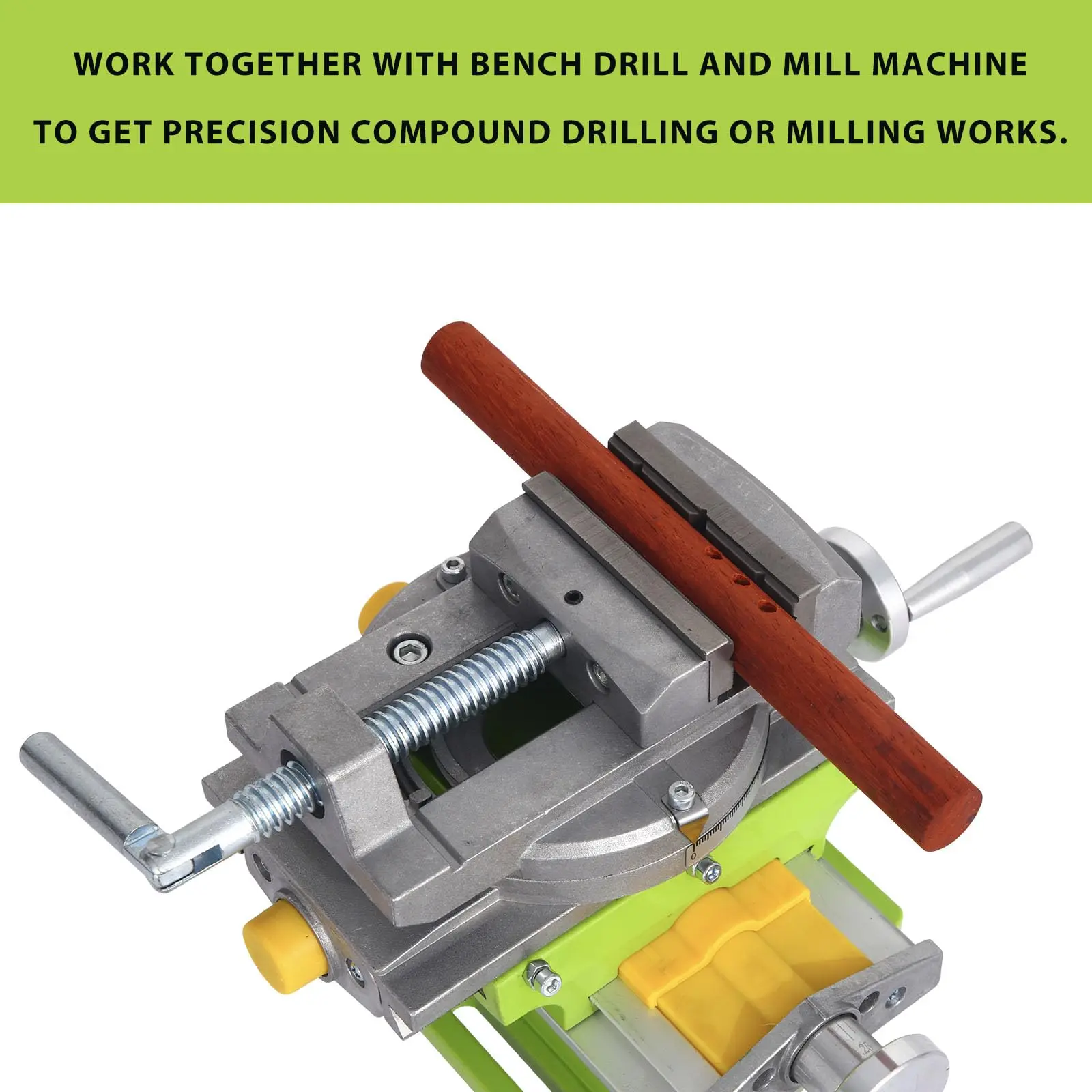 Cross Slide Drill Vise 2 Way X-Y Compound Vise, Multifunction Worktable Milling Working Table Milling Machine