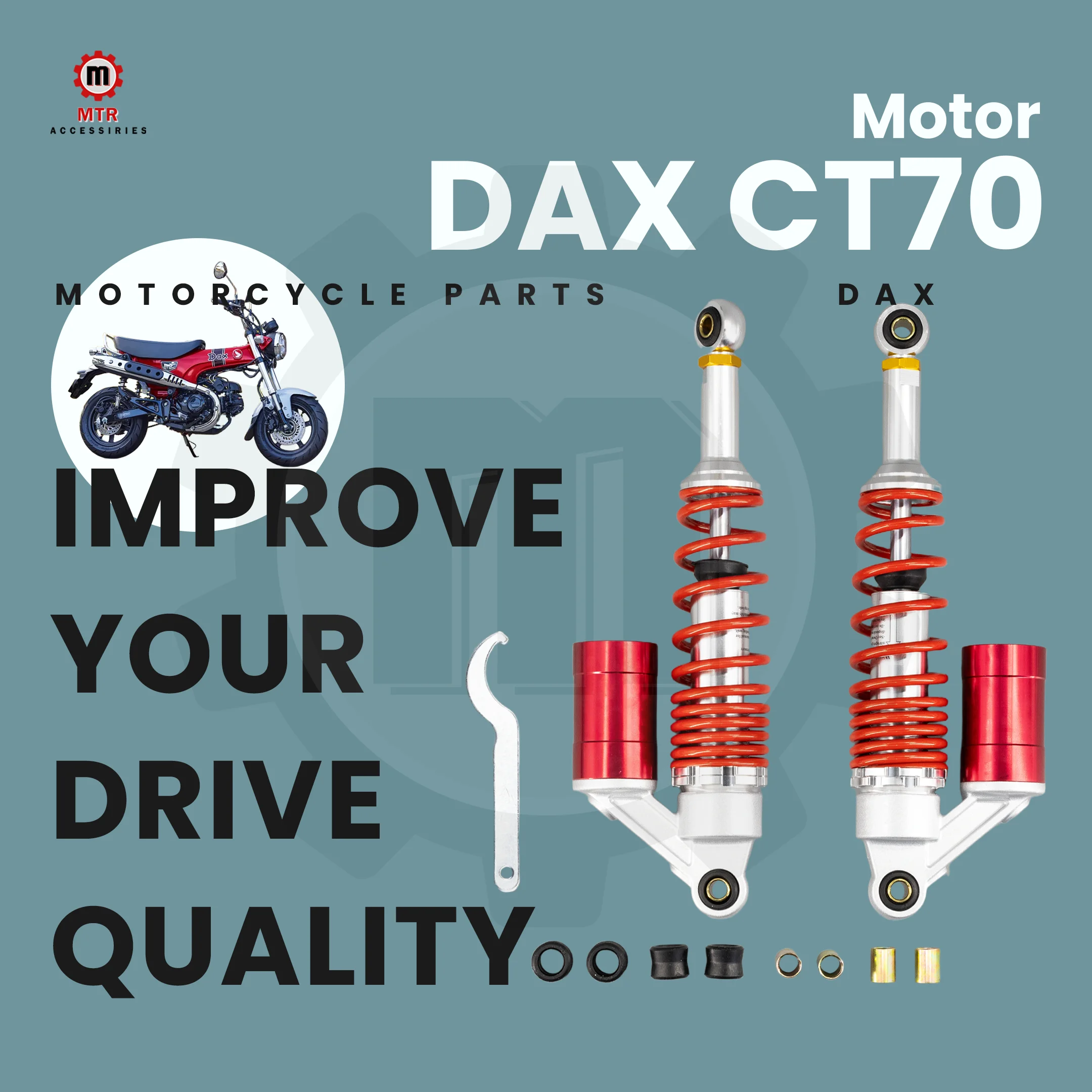 

ST70 330mm Shock Absorption with Gas Cylinder CT70 Rear Shock Absorber Black Damping DAX CT70 ST70 Parts