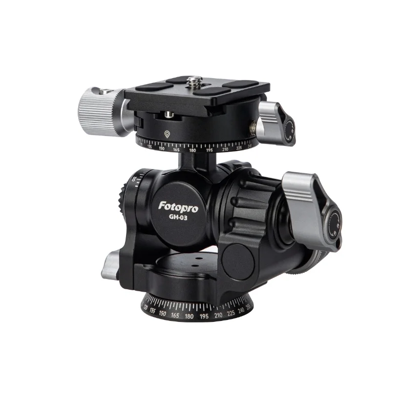 Fotopro Heavy-Duty CNC Metal Tripod Ball Head Panoramic Geared Head for Camera DSLR Camcorder Tripod Monopod