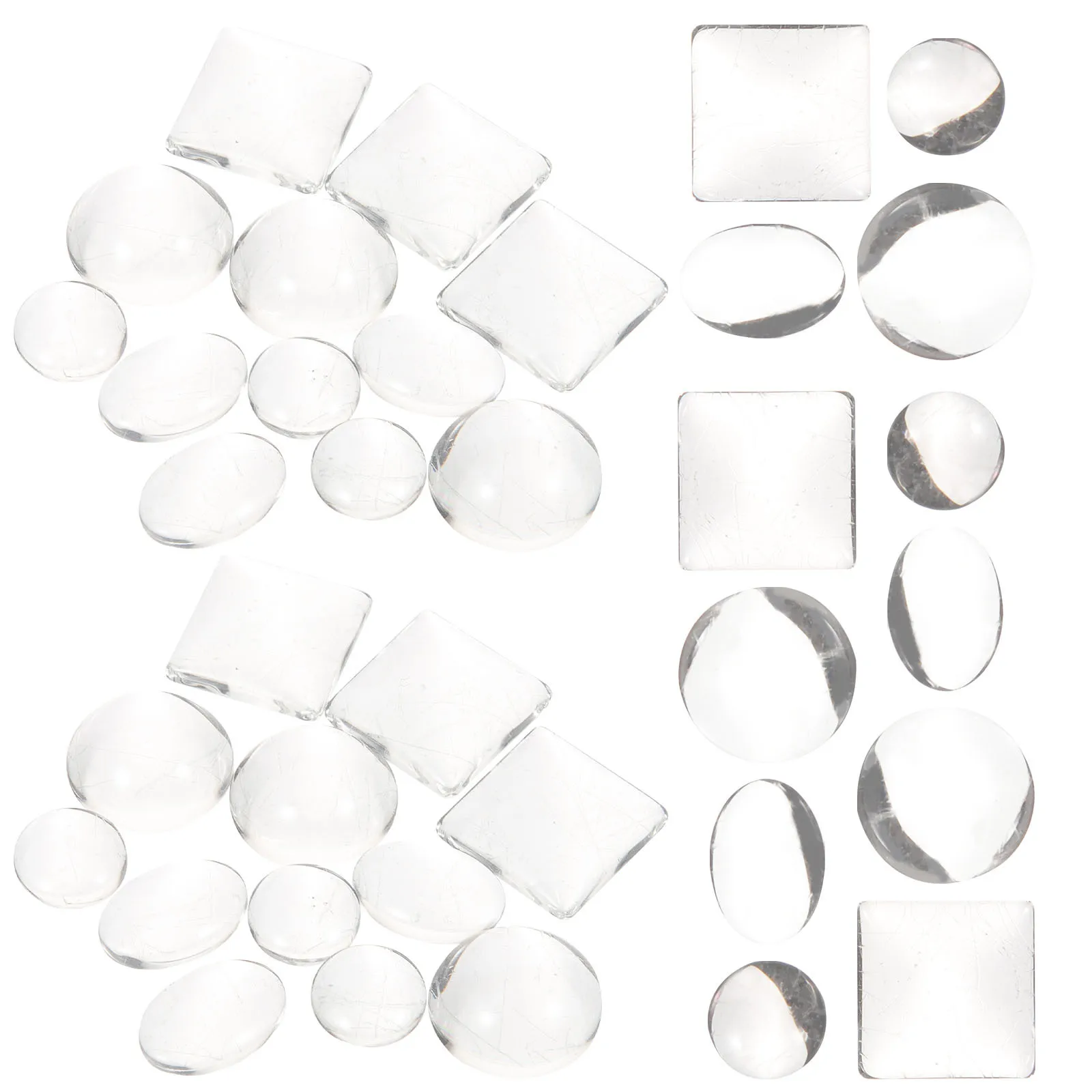 

200pcs Crystal Cabochon Clear Glass Dome For Diy Fridge Magnet Craft Making Multi-Use Flat Back Dome Beads Jewelry Findings