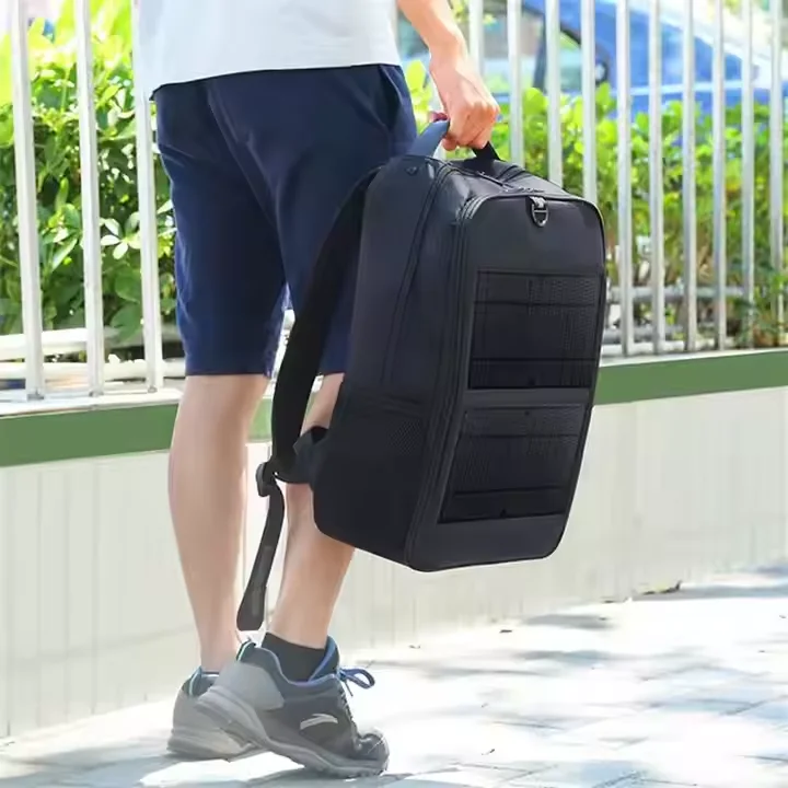 Ransel Pengisi Daya USB Panel Surya Tahan Air Tas Pantai Dan Perjalanan Dengan Port Pengisian Produk Terkait Tenaga Surya