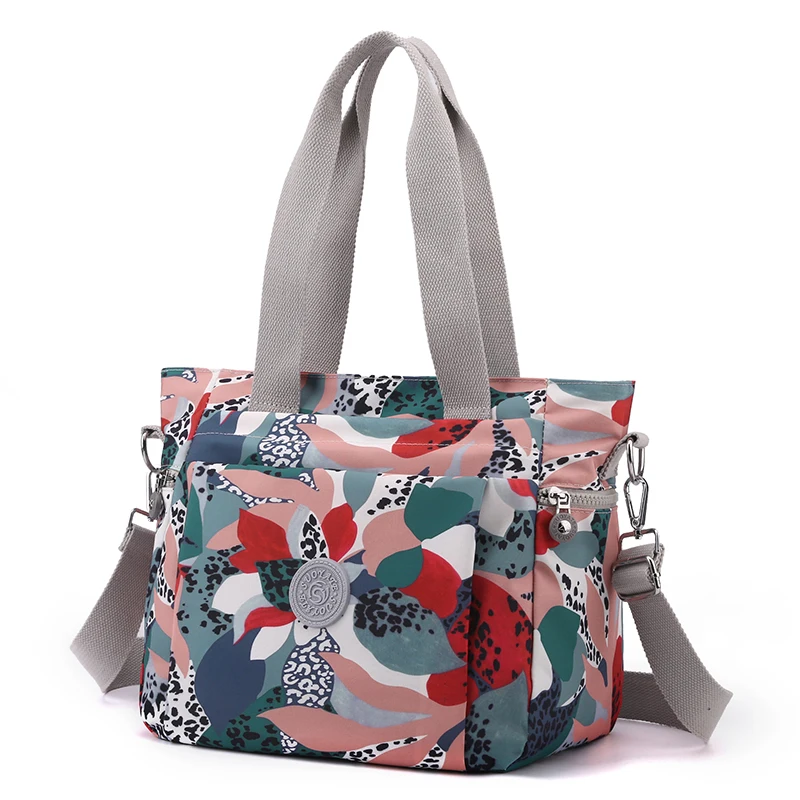 

6 Colors Floral women's handbag 2024 Large Capacity Woman tote bags Casual Nylon crossbody shoulder bag Multi Pockets side bags