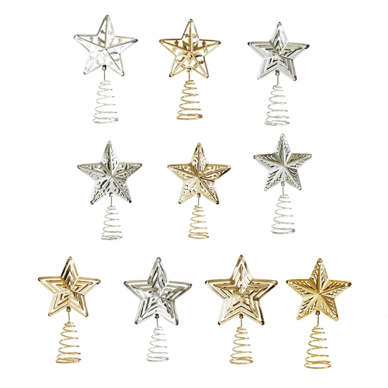 Elegant Iron Christmas Tree Star Toppers Enhances the Festive Spirit Ornament Dropship