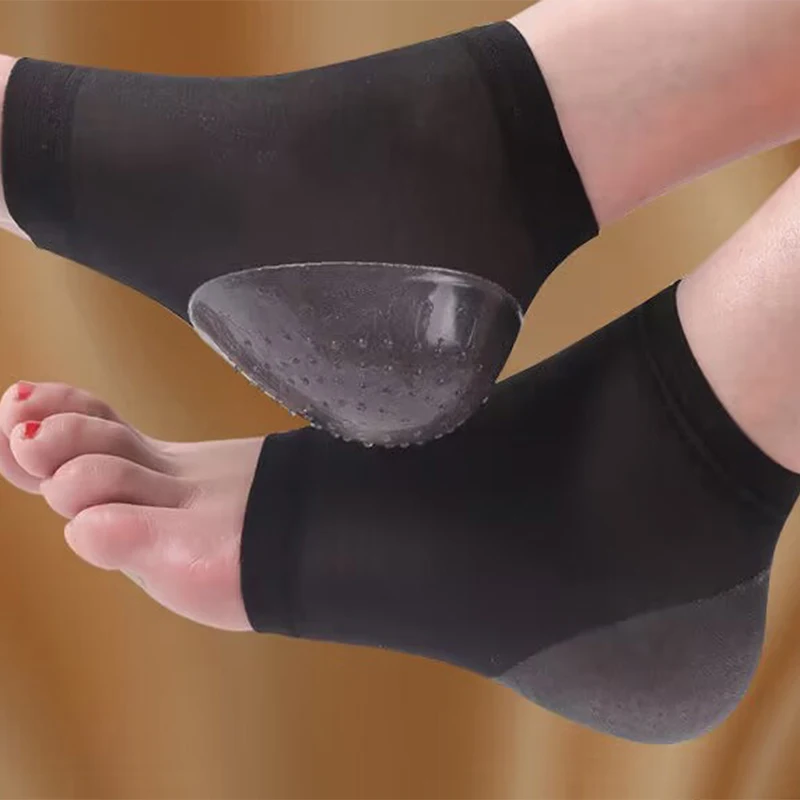 3 Pairs Ankle Support Brace Best Ankle Compression Supp Upgraded High Elasticity Breathable Silicone Sock Ankle Protection Sock
