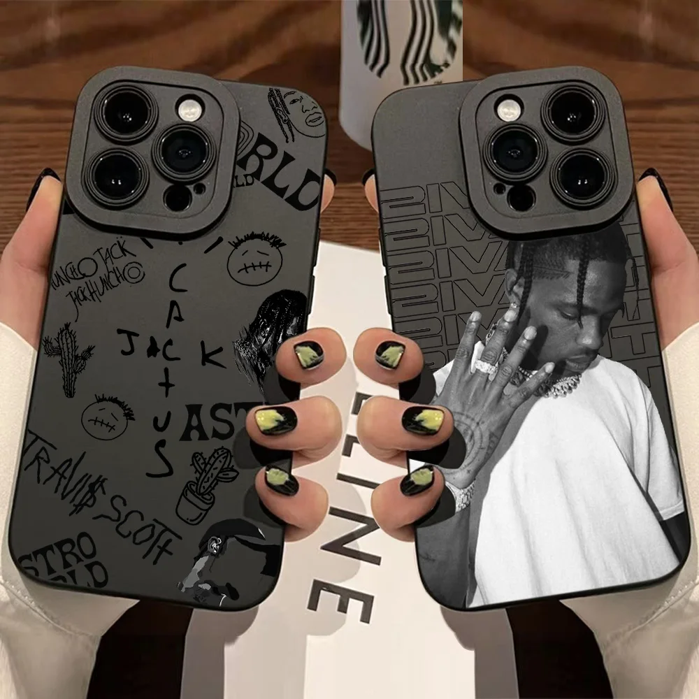 Luxury Travis Scott Cactus Jack Pupil Full Screen Phone Case For iPhone 16 15 14 13 12 11 X XR Xs 8 7 Plus Pro Max Cover