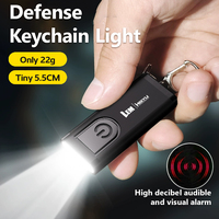 SKYRAY MINI LED Flashlight With sound alarm mode Keychain Light SK-513 EDC USB C Rechargeable Torch Camping Lamp Easy to Carry