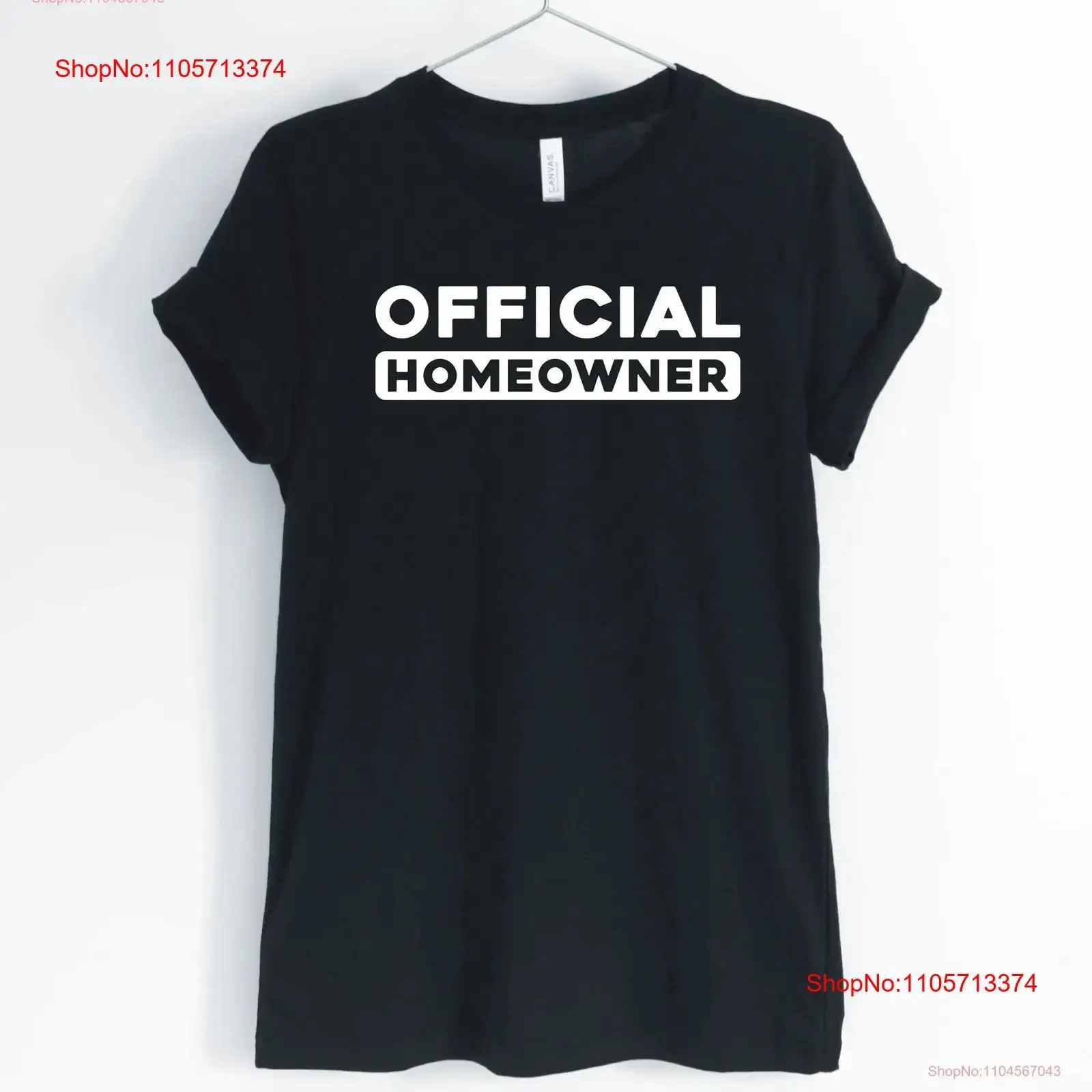 Official homeowner shirt party housewarming gift house moving unisex women's shirts vintage Washed Stretched Versatile Slightly