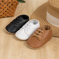 Newborn Baby Shoes Four Seasons Models 0-18 Months Baby Soft-soled Shoes Casual Leather England Style Comfortable Walking Shoes