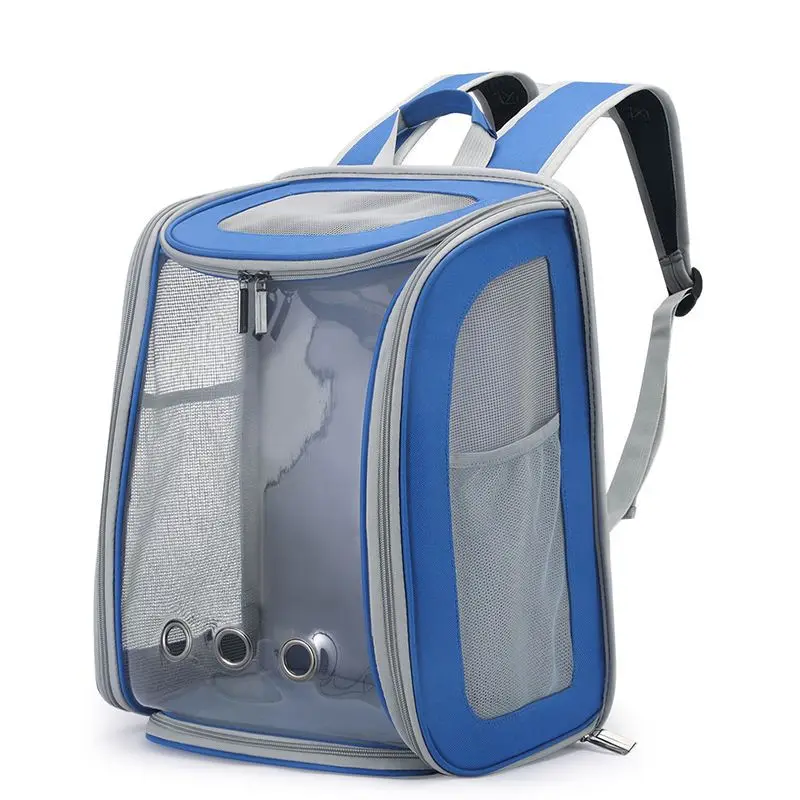 Breathable Pet Cat Backpack with Panoramic Window Oxford Cloth Large Capacity Foldable Outdoor Travel for Cats Small Dogs