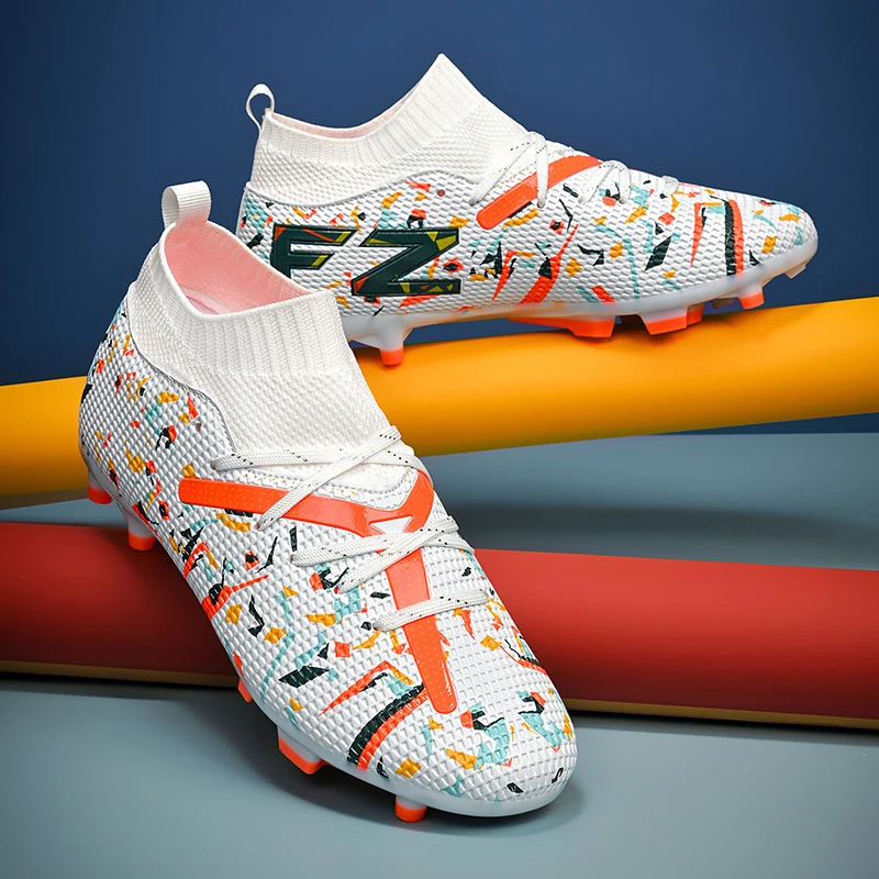 MidCut AG Artificial Grass Soccer Cleats, Textured StripePrint Synthetic Upper, HighDamping EVA ShockAbsorbing Midsole, Bala