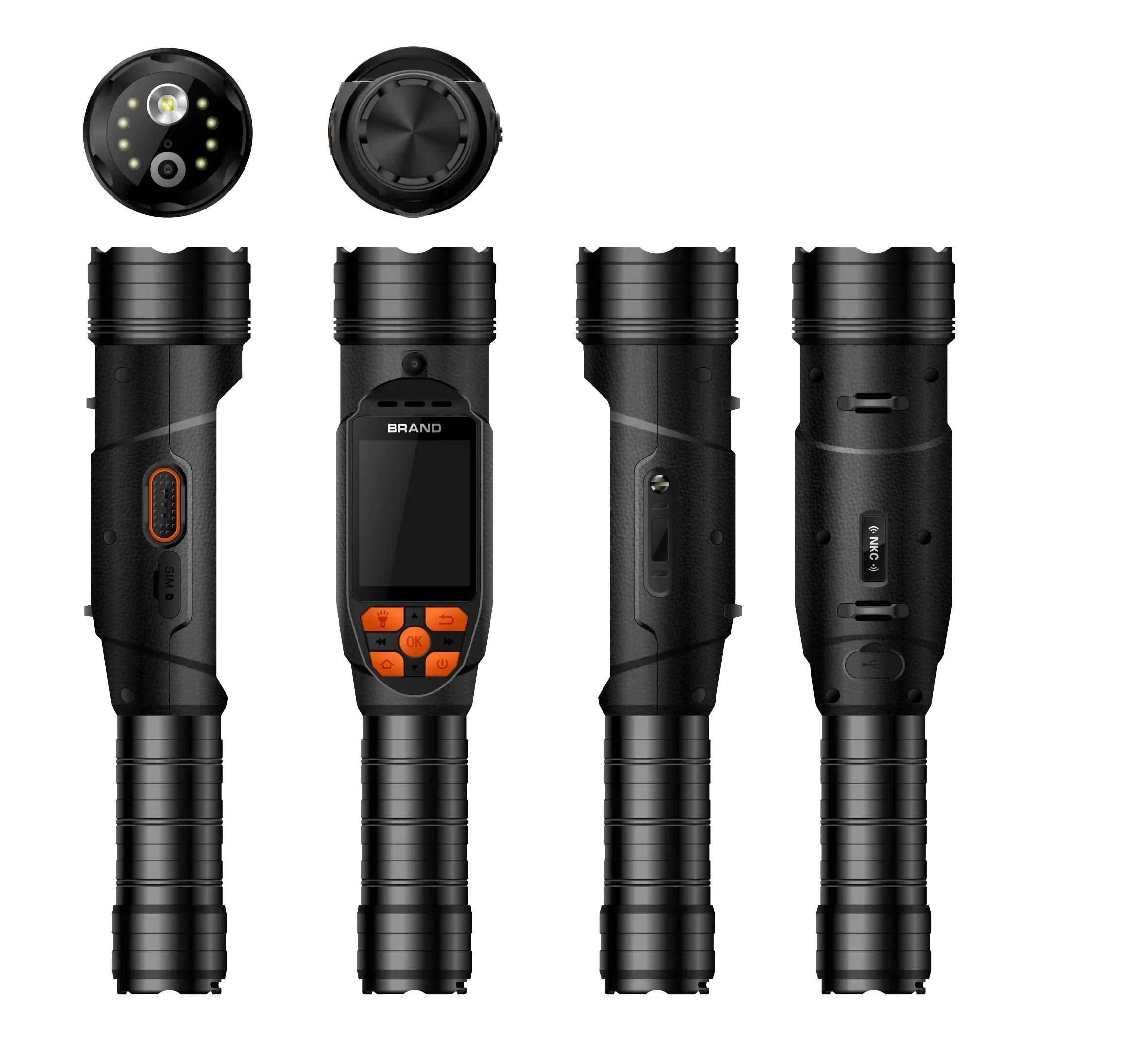 Grandtime Long Standby Hours Waterproof Law Enforcement Recorder officer AI Body Worn Camera with Flashlight