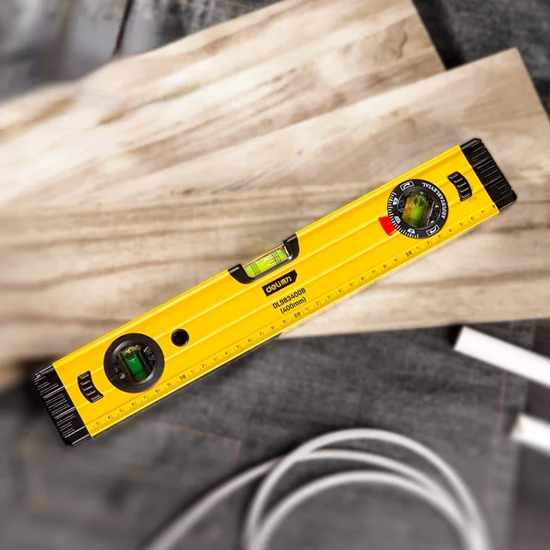 Deli tool 1 Pcs 400/600mm Adjustable Level Measuring Instruments Three-in-one Function Plasterer Portable Hand Tools Level Ruler