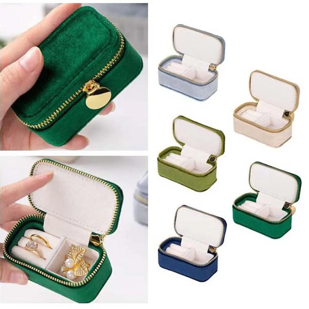 

Storage Case Engagement Ring Box Fashion Accessories Necklace Mini Velvet Jewelry Box Velvet Square Rectangle Vintage Ring Case