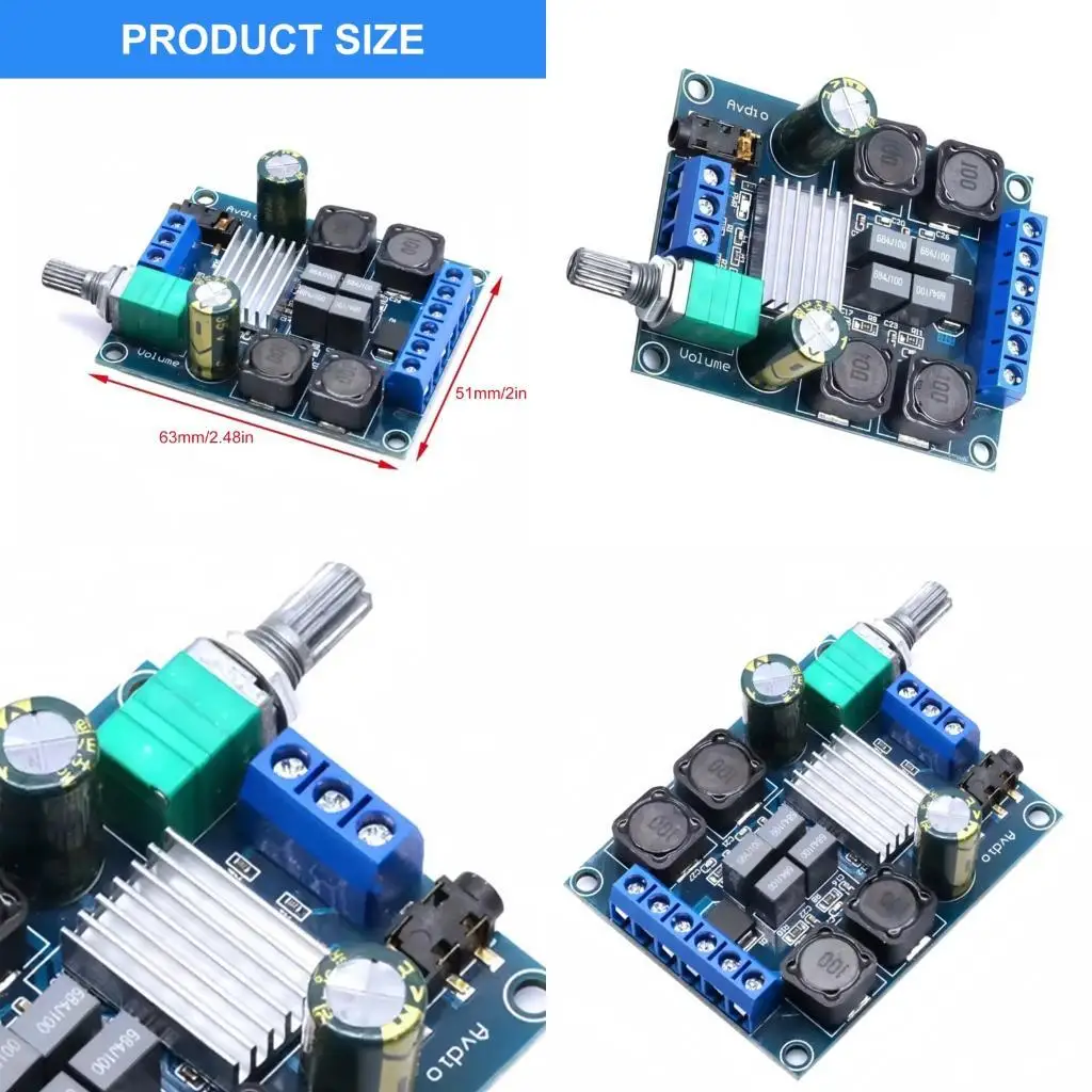 

652F Advanced XY-502 2x50W Power Amplifier Module With Shortcircuits Protections