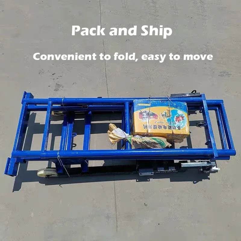 

4M Folding Mobile Stacker Manual Forklift Hydraulic Transporter Lifting Platform Truck Loading and Unloading Household