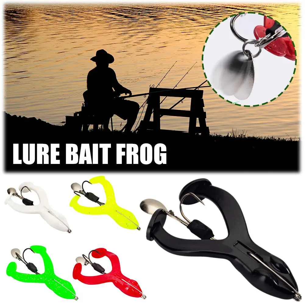 New Soft Frog Lure Fishing Lures 8CM 13g/7CM 9g Kicker Frog Jump Frog Double Hooks Fishing Tackle