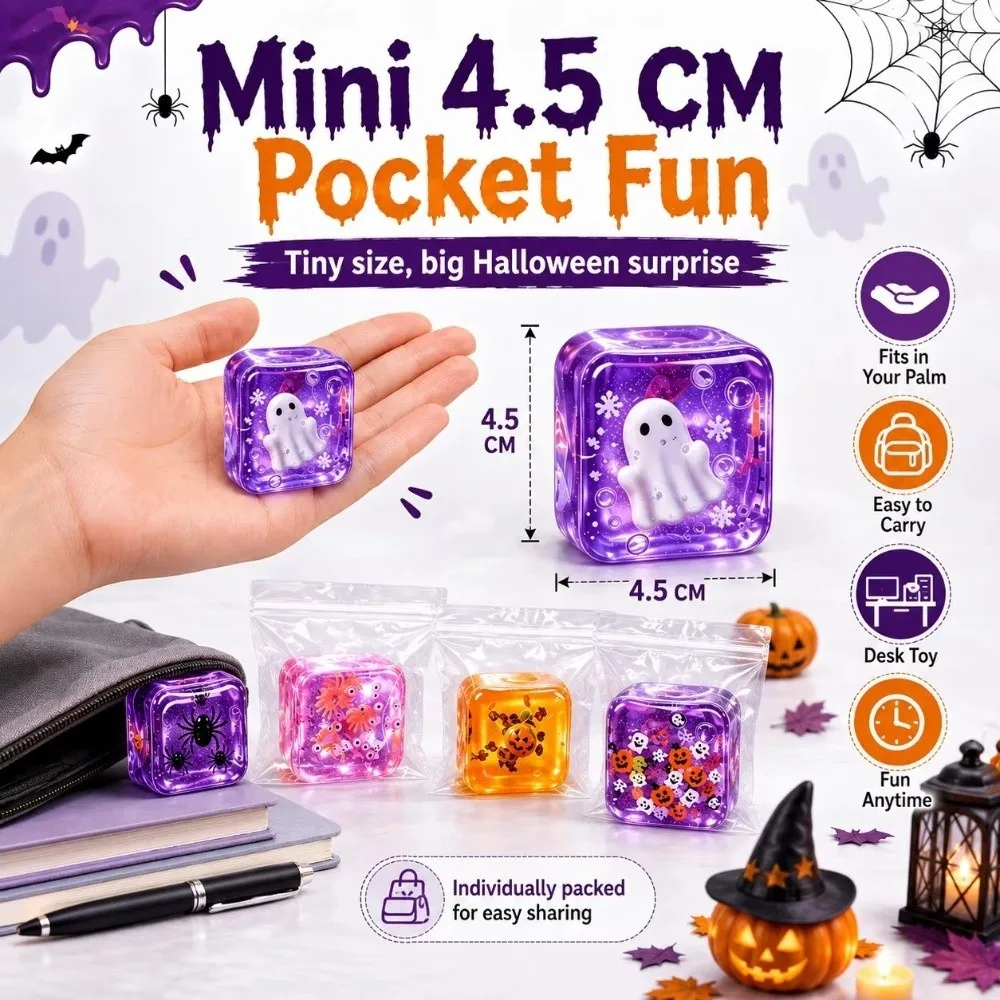 Happy Slow Rebound Ice Cube Squishy Toy Sensory Soft Squeeze Maltose Toy Tactile Slow Rebound Squishy Cube Office Desk