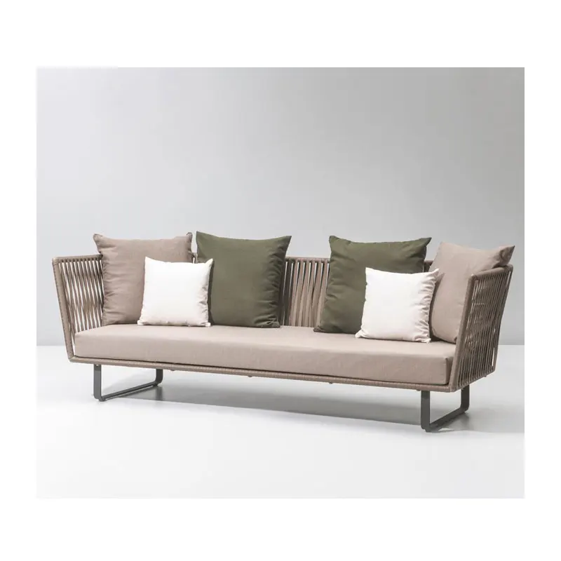 

Modern design Classical outdoor furniture Garden rope woven three-seat sofa Stylish waterproof sofa