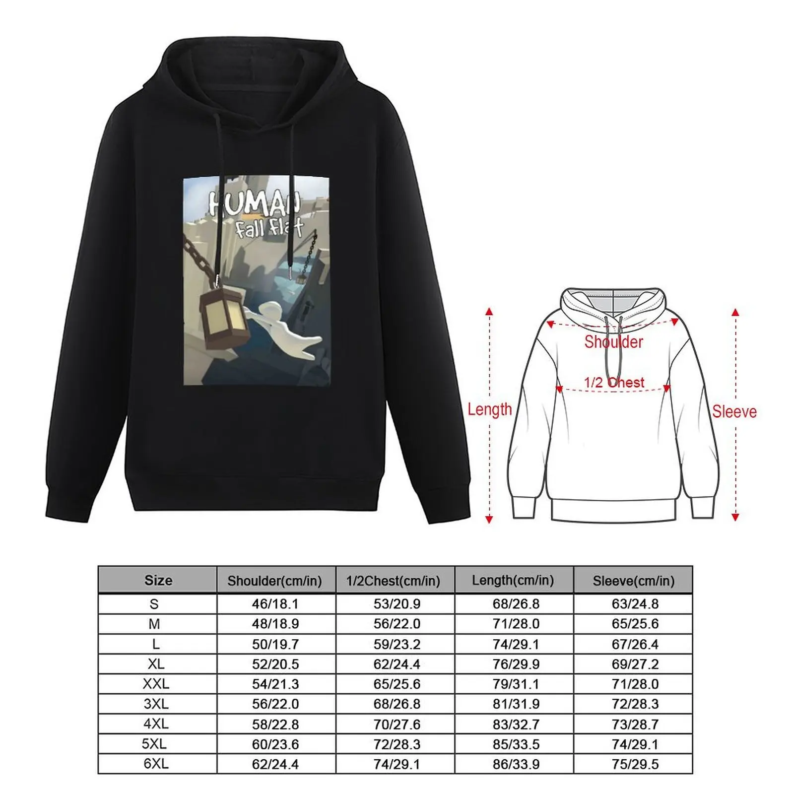 Human: Fall Flat tshirt Hoodie autumn new products mens clothing korean style clothes blouse hoodies for men
