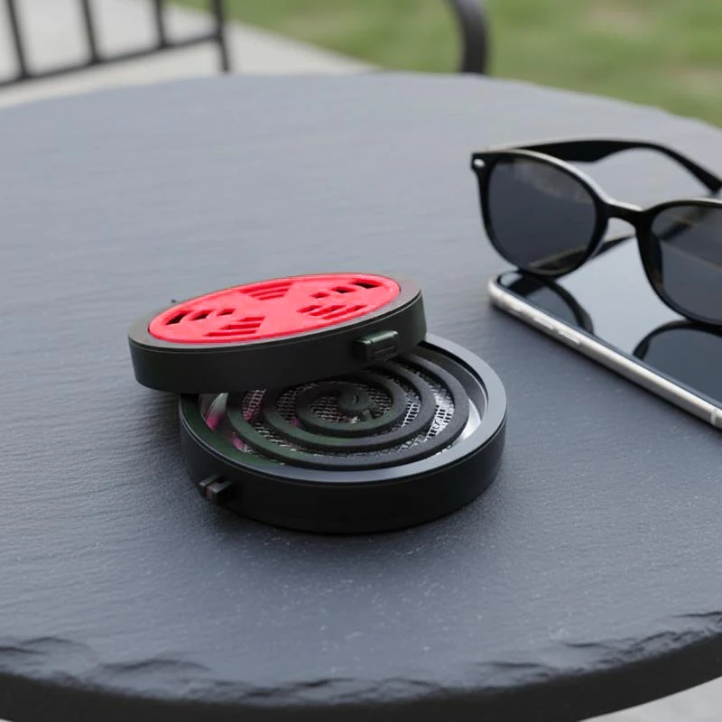 [J] Portable Outdoor Mosquito Coil Holder Fireproof Scald Resistant Hangable For Home Outdoor Camping Hiking Fishing Travel Use