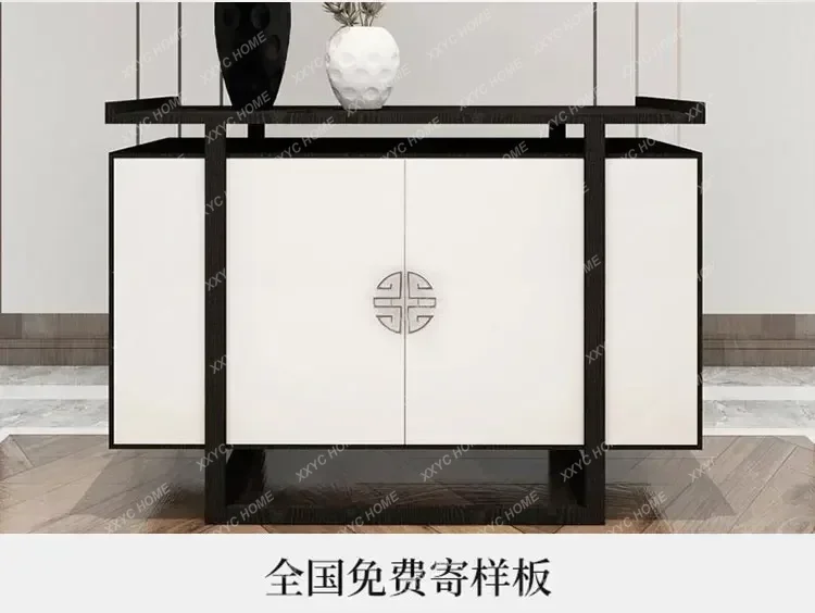 

Zen Entrance Cabinet Light Luxury Solid Wood Decorative Cabinet Partition Cabinet Entrance Table