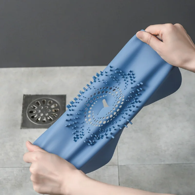 Silicone Floor Drain Anti Clogging Hair Catcher With Stopper Pad  Bathroom Floor Drain Cover  Sink Filter Bathroom Kitchen image 6