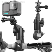 Motorcycle Bicycle Holder 360 Rotating Handlebar Mount Bracket For Insta 360 X2 X3 X4 GPro 12 11 10 JI