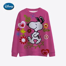 Autumn Winter Commuter Women Casual Snoopy cartoon print Round Neck Pullover Loose Long Sleeve Hoodie Women's Top