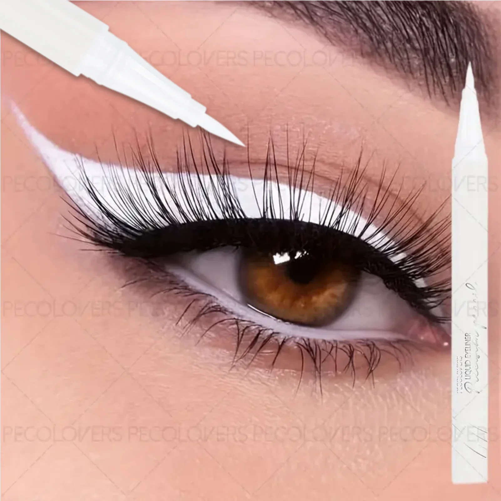 1 x Dual-Funktions-Eyeliner und Augenbrauenstift – bruchsicher, schnell trocknend, antihaftbeschichtet, langlebig, tägliches Augen-Make-up