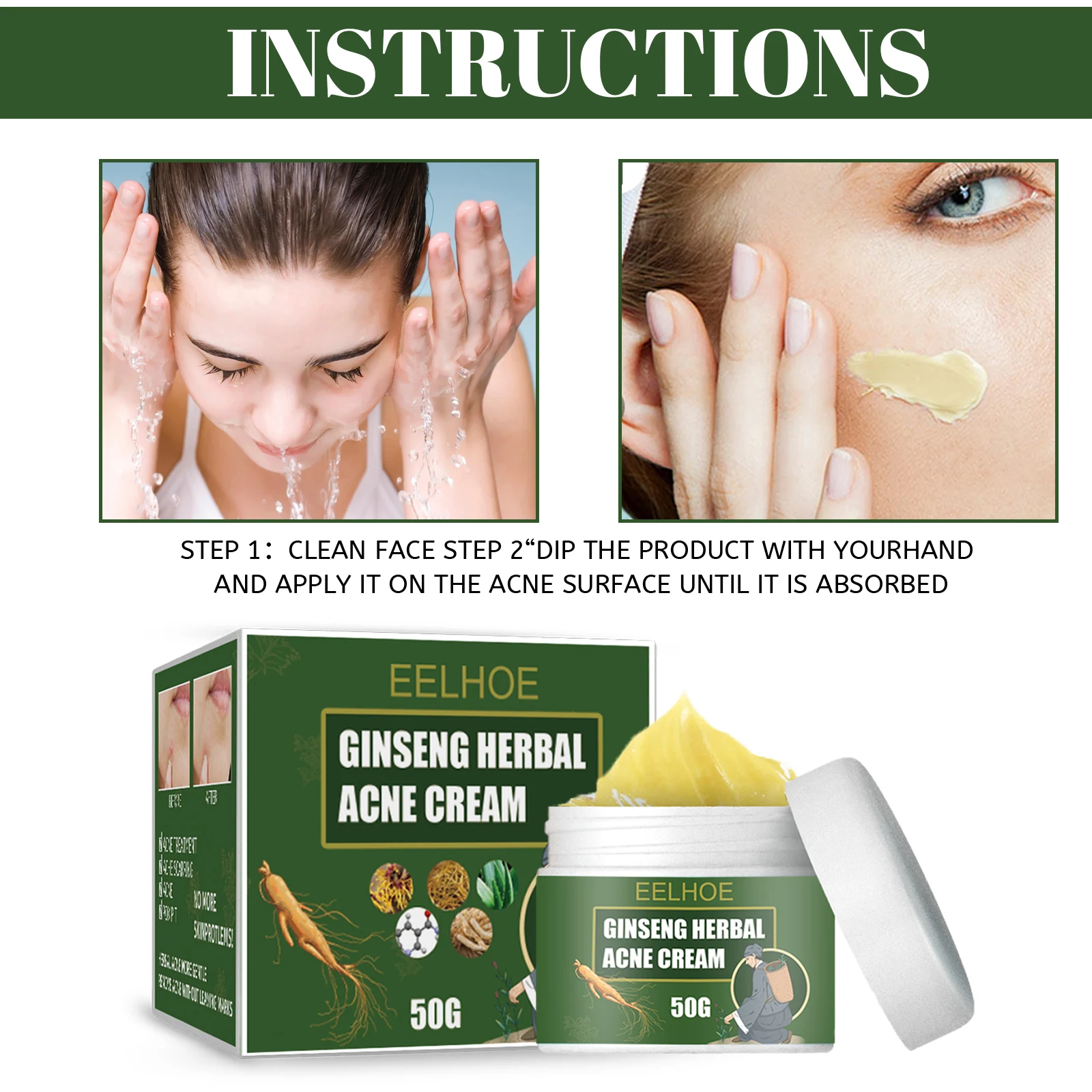 

Herbal Clear Skin Balm – Calm pimples, improve marks, oil balance & soothing hydration