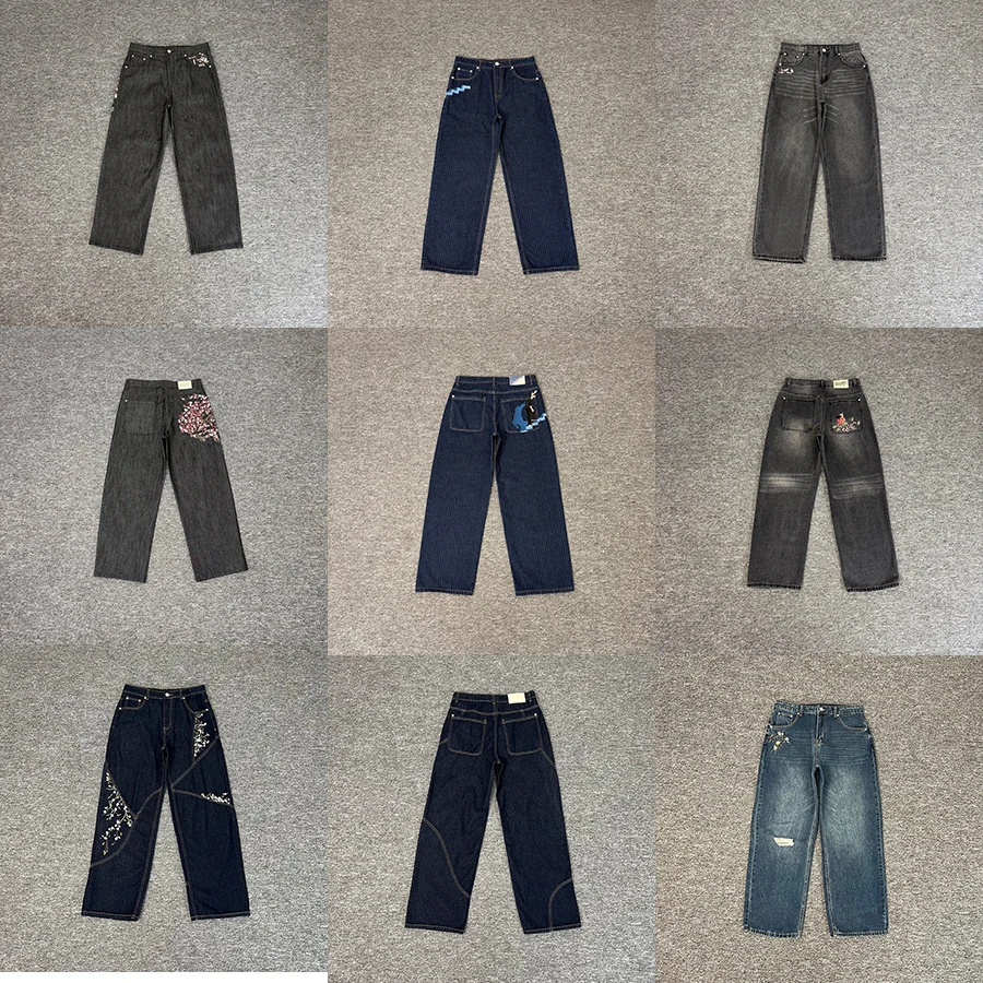 

Мужские джинсы свободного кроя 26SS New Cloud Stripe Long Pants DERSCHUTZE "On Air" из необработанного денима