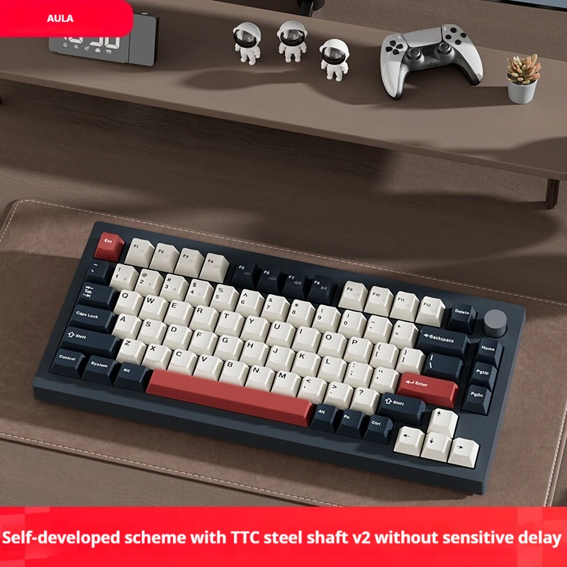 YOAINGOA3 3.0 Wireless mechanical keyboardGasket Customization Structure Three modes Bluetooth 75% configuration knob  Esports