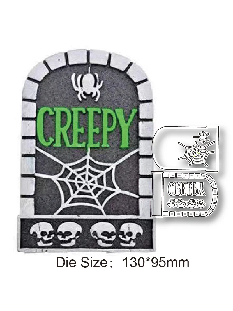 2023 New Metal Cutting Dies Halloween Tombstone Decoration Scrapbooking Emboss Clipbook Template Greeting Card handmad Dies