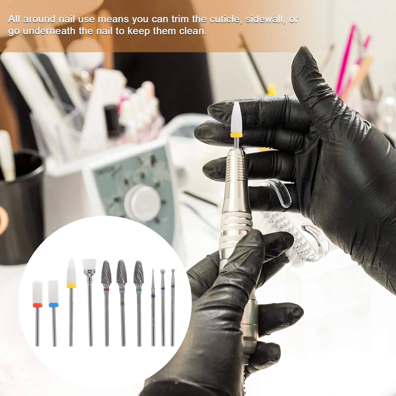 

10 шт. Премиальные насадки для шлифовки ногтей, легкие портативные насадки для полировки ногтей, принадлежности для маникюра и педикюра своими руками