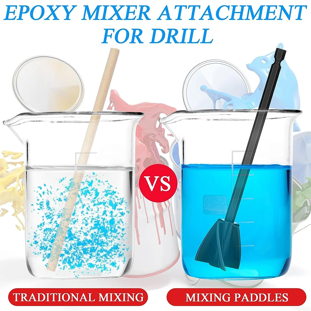 Pigment Epoxy Resin Mixer Accessory Dripping Agitator Paint and Resin Mixer Oar Paint Mixing Rod Putty Cement Paint Mixer