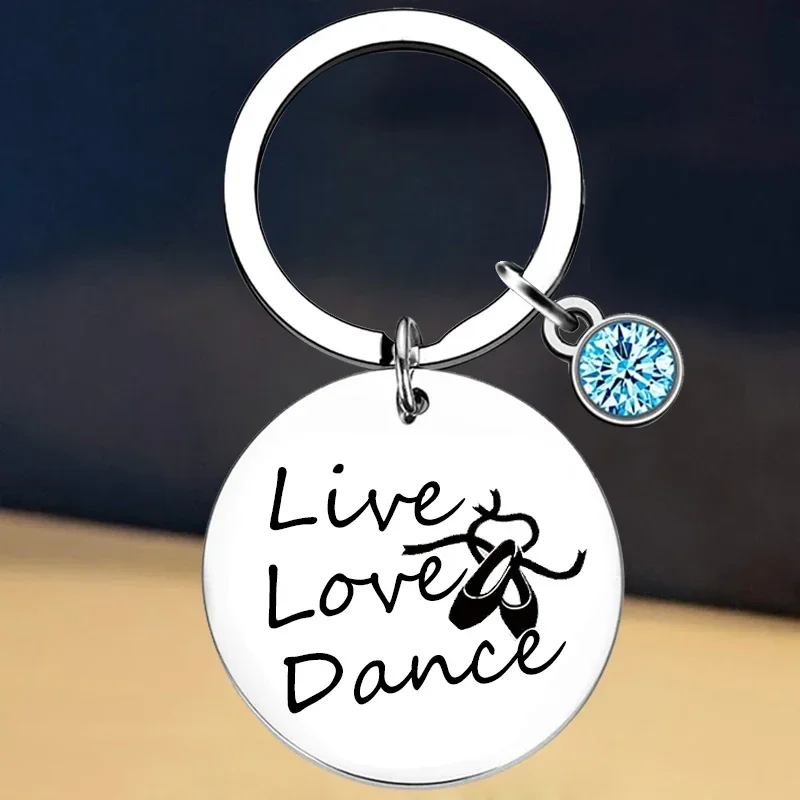 New Live Love Dance Keychain &5678 Gift Dancer Key Rings Dance Teacher Gift