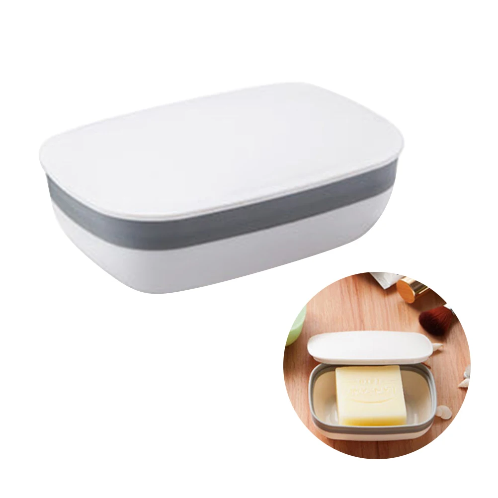 

Suction Soap Holder Portable Box Case PP Dish Water Proof Bathroom Container Travel