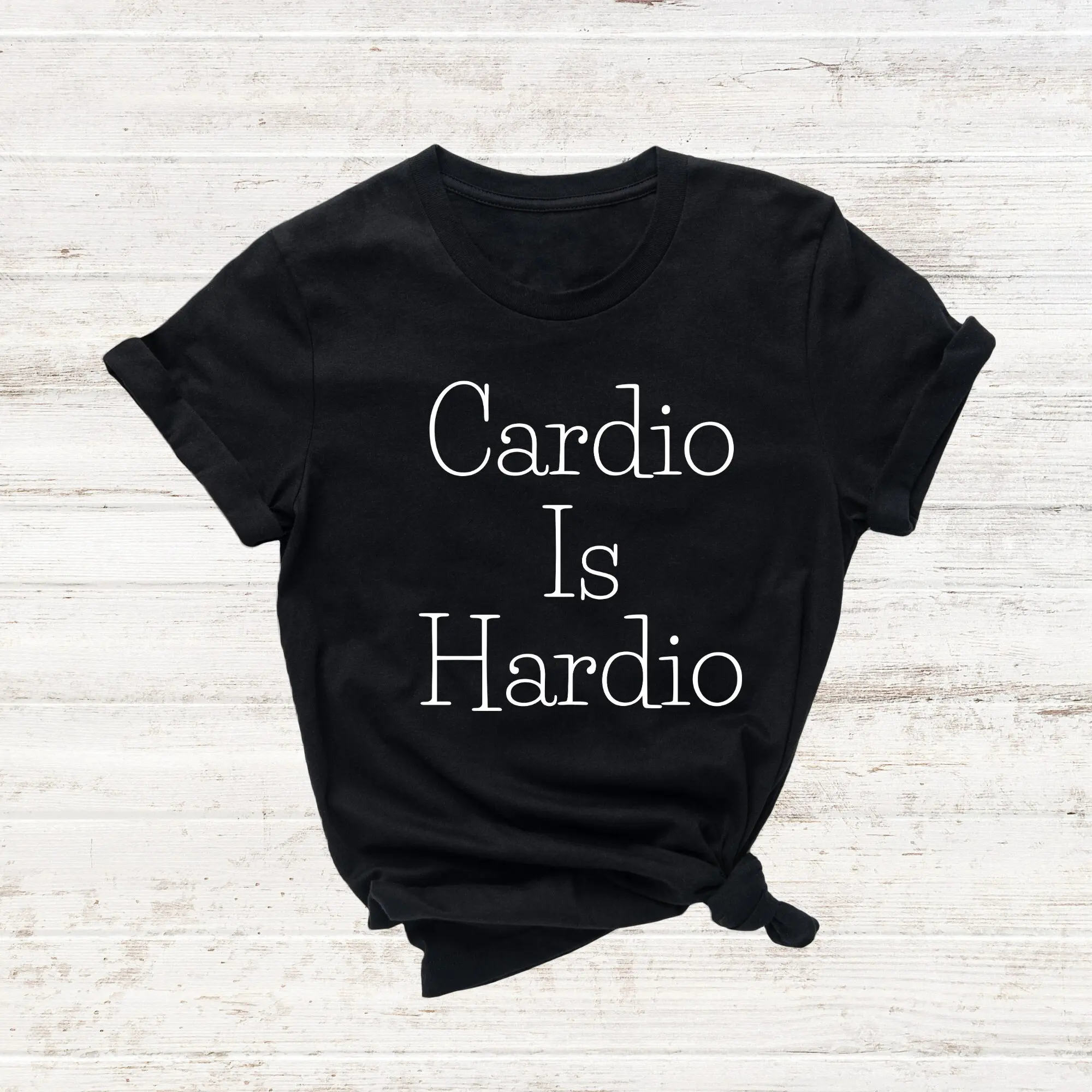 Кардио это хардио футболка мотивационный смешной спорт для папы тренажерный зал вдохновляющие тренировки положительный