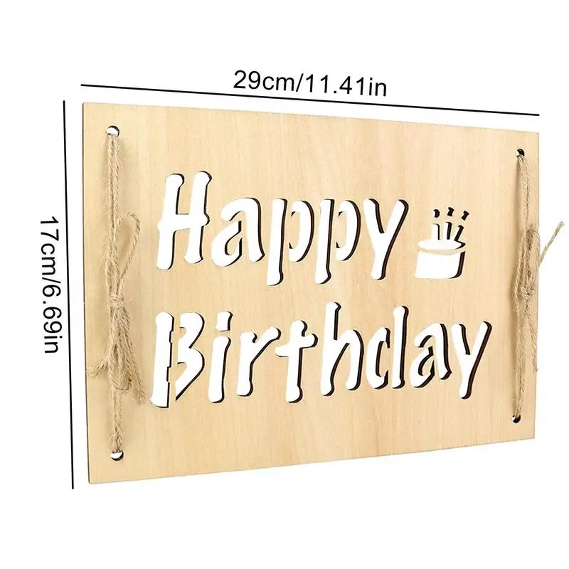 DIY Birthday Card Hollow Wooden Decorative Cash Wrapping Wedding Invitations Greeting Card For Party Ornaments Portable Souvenir