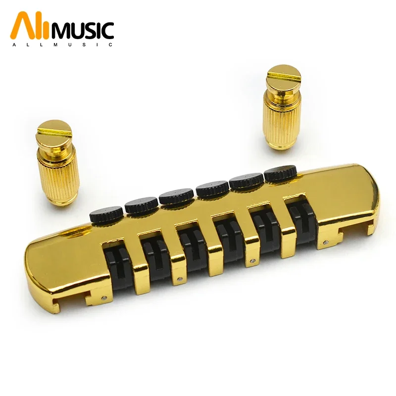 Guitar Bridge Tailpiece - Rolling Saddle Bridges with Hidden Studs Compatible with LP Les Paul 6 String Electric Gutiar