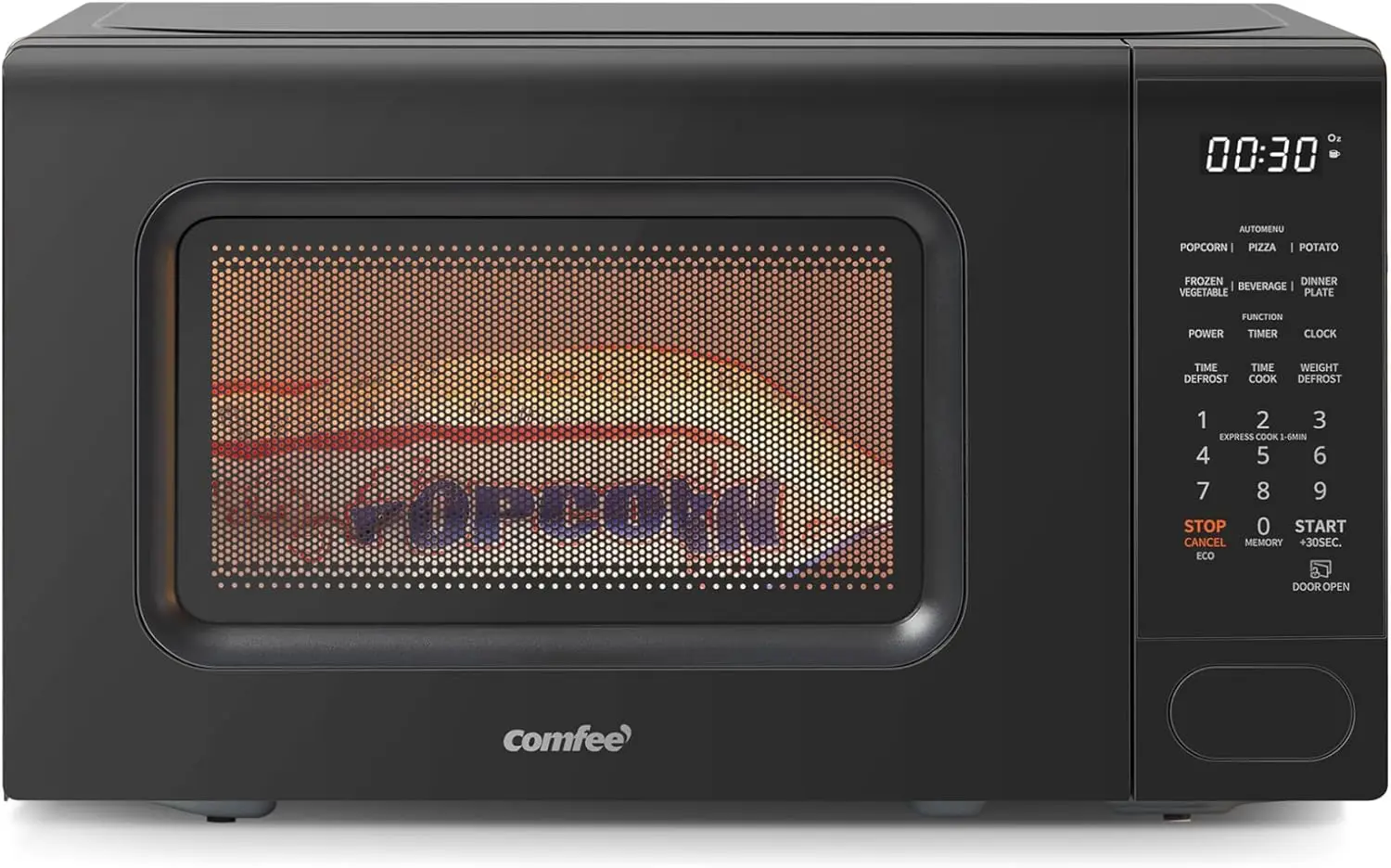 700W Countertop Microwave Oven with 11 Power Levels, Fast Multi-Stage Cooking, Turntable Reset, Speedy Cooking, Weight/Time Defr