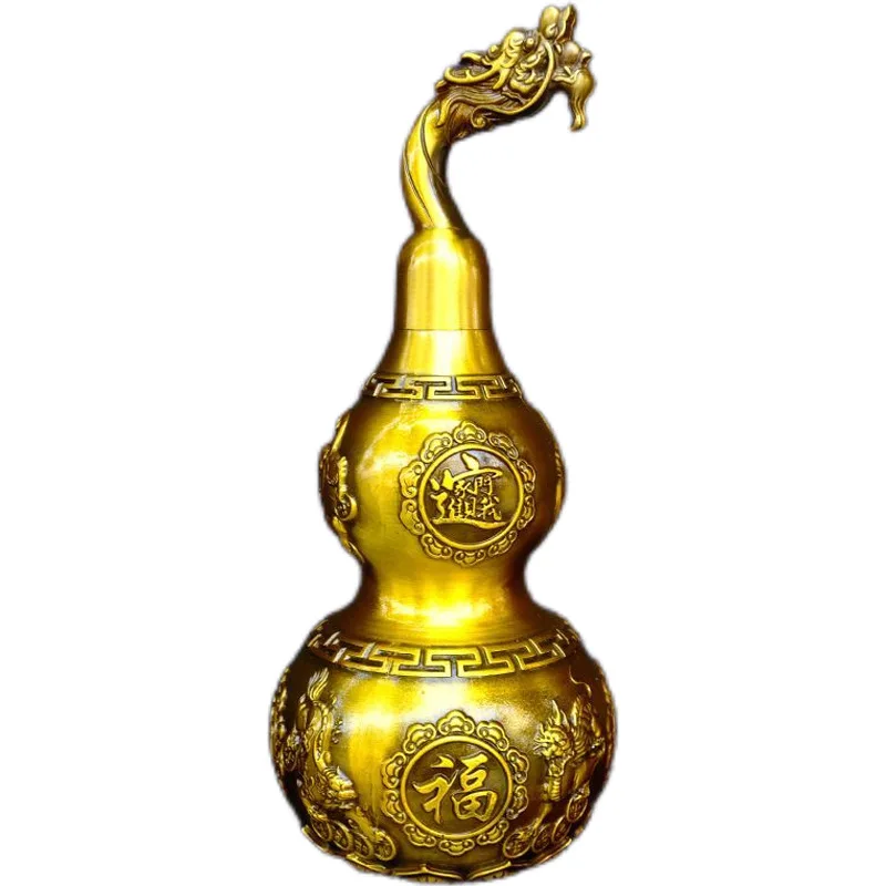 

Декоративное украшение в виде головы дракона, латунная тыква-багуа с открытым концом, оптовая продажа декоративных изделий для дома и офиса, подарок