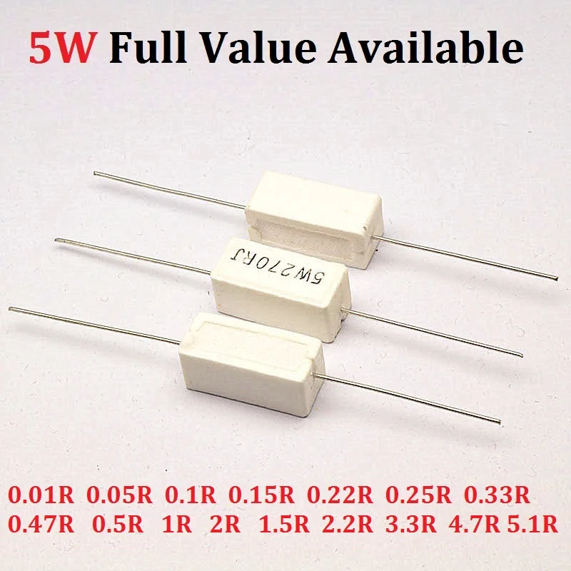 10PCS 5W 0.01R/0.05…