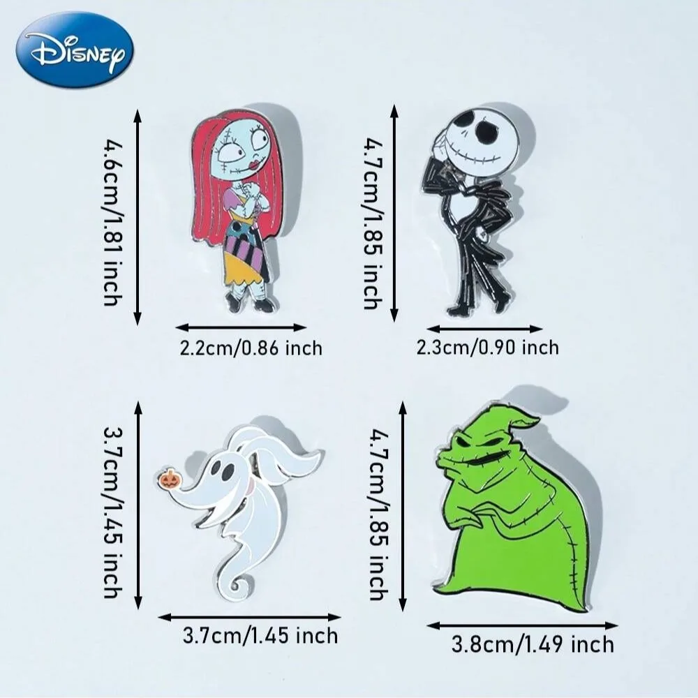 1 Stück Disney Offiziell lizenzierte The Nightmare Before Christmas Cartoon-Anime-Anstecknadel, Kleidungszubehör, dekoratives DIY-Zubehör – Detail 2