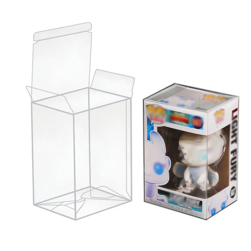Estuche transparente para exhibir figuras Funko Pop de 4 pulgadas. Caja de embalaje transparente para figuras Funko Pop. Caja de exhibición resistente con película protectora y cierre de seguridad.