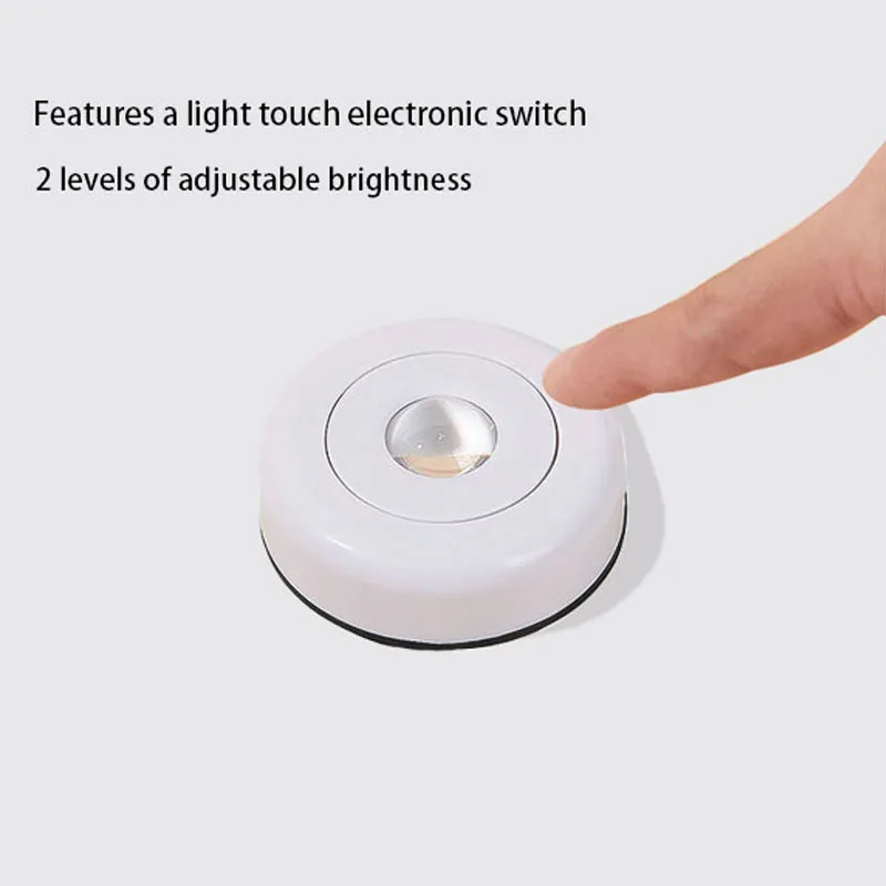 Wiring-free LED Night Light Wall Light With 2 Levels of Adjustable Brightness for Interior Decoration in Home Bedroom Cabinets