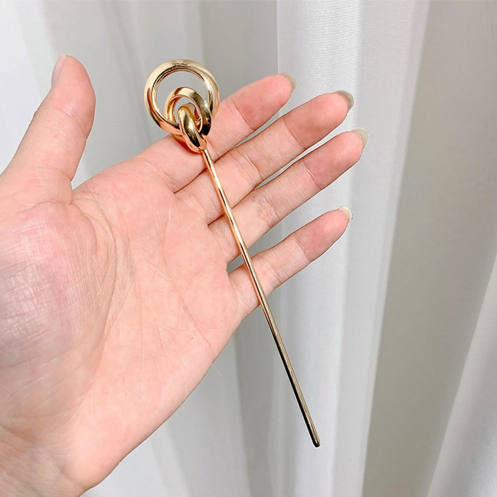 

5pcs Metal Sticks Geometric Design Women Teens Hair Forks Styling Tools Alloy Hairpins For Bun Decoration Hair Accessories