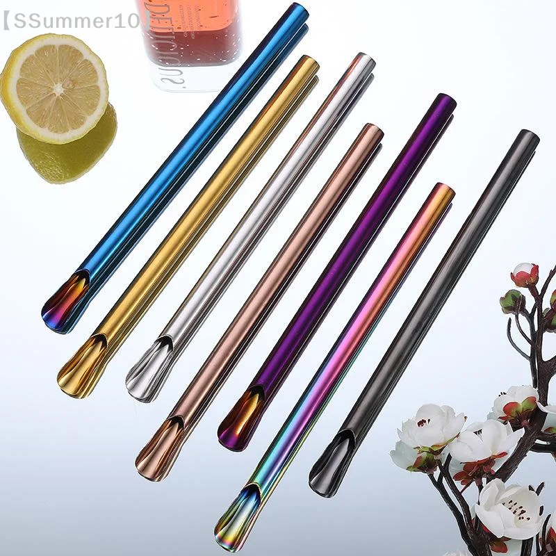 【SSummer10】Premium 304Stainless Steel Spoon Straw|Durable,Rust-Proof&Easy To Clean |All-in-One Design For Sipping And Scooping