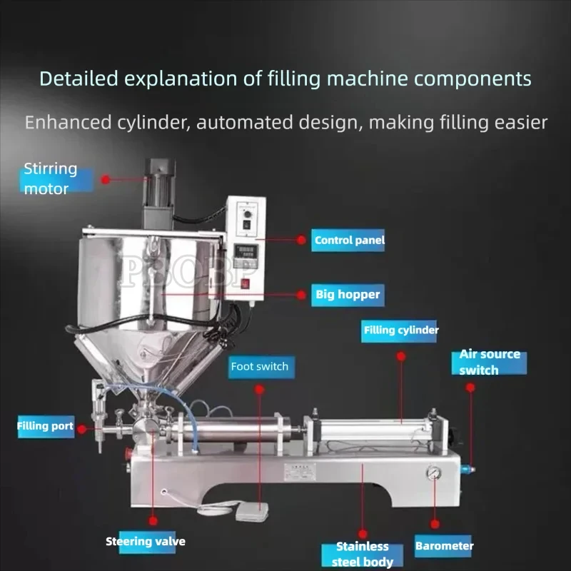 

PBOBP Heating And Stirring Device, High Viscosity Paste Filling Machine, Commercial Liquid Cosmetic Packaging Machine