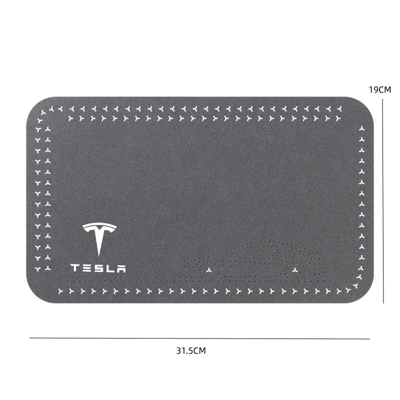 Leather Car Armrest Mat Universal Interior Auto Armrests Box Mats Dust-proof Waterproof Cushion For tesla model 3 model X Y S